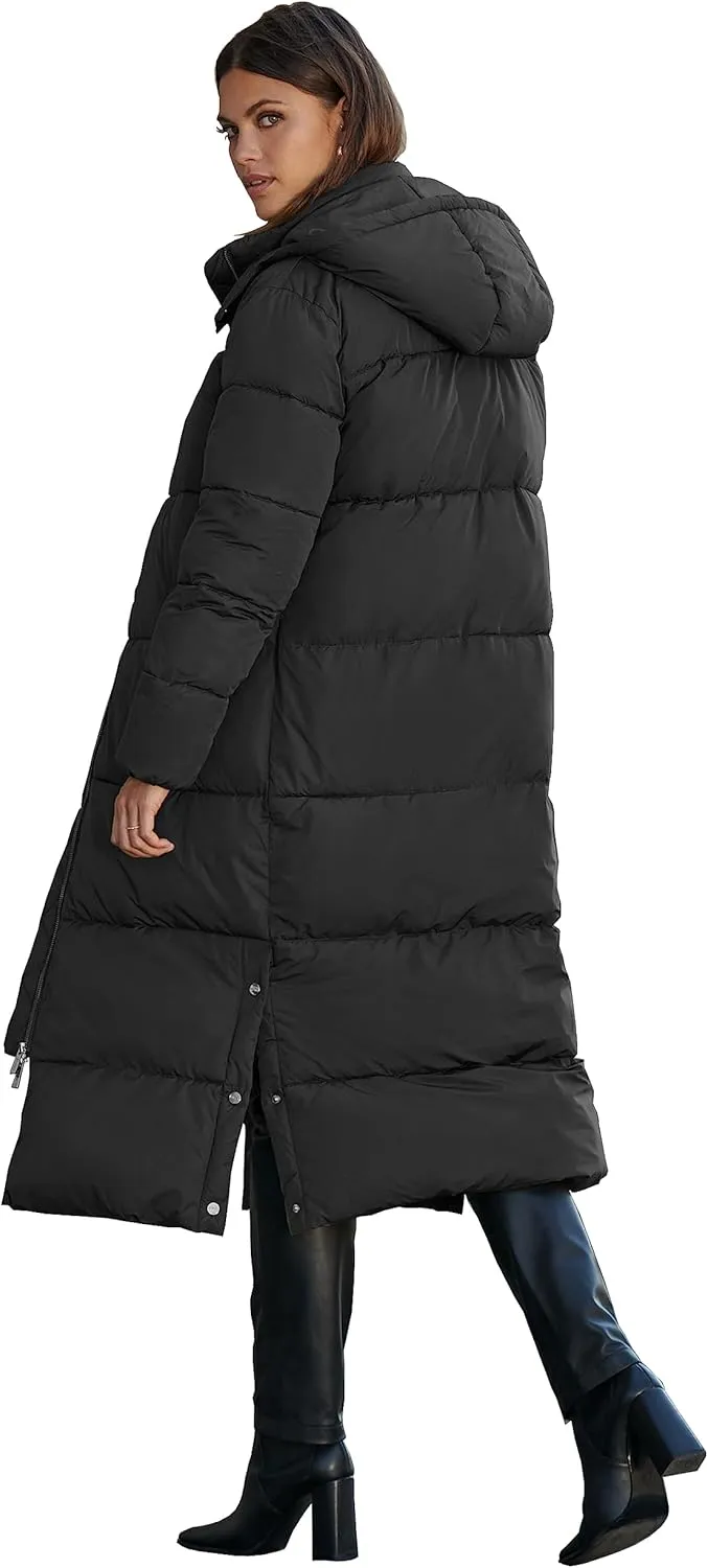 NUTEXROL Women's Maxi Length Puffer Parka Jackets Thickened Hooded Down Quilted Coats