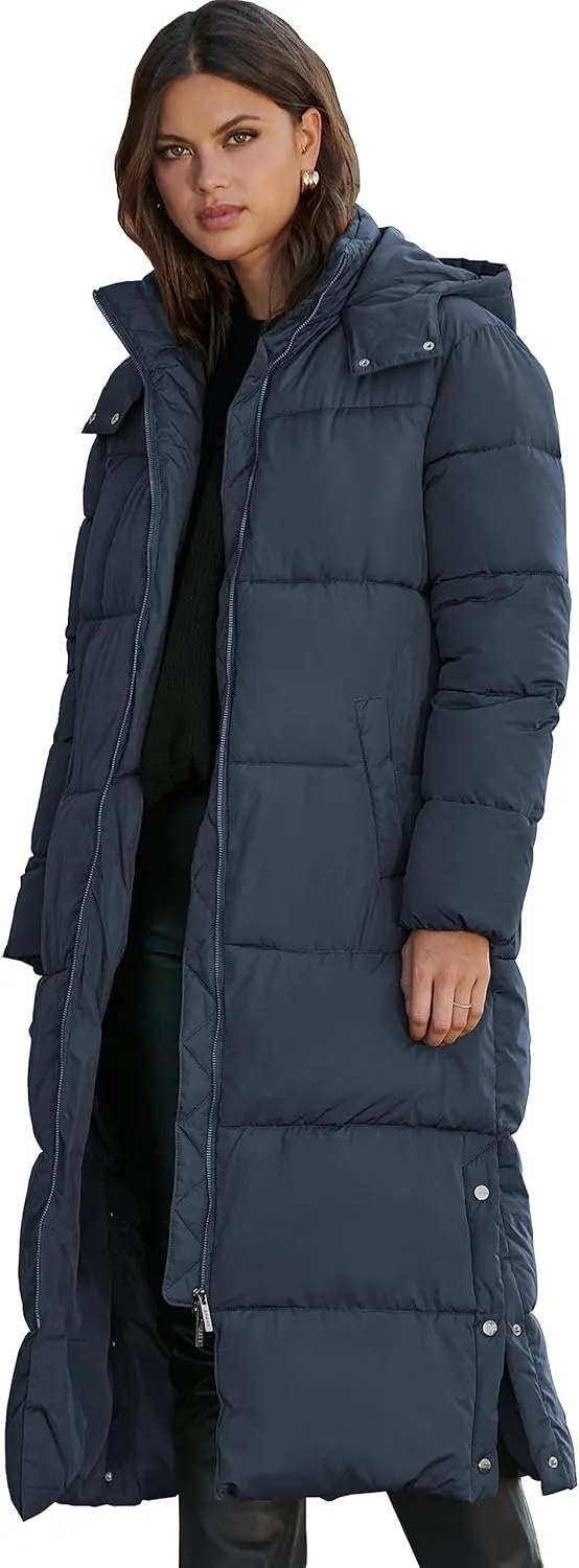 NUTEXROL Women's Maxi Length Puffer Parka Jackets Thickened Hooded Down Quilted Coats