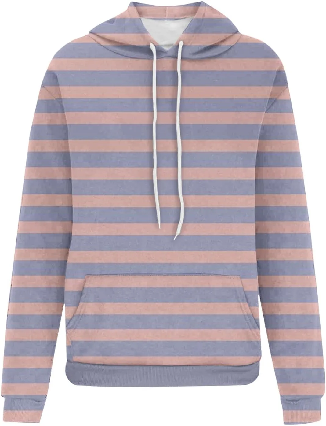 Oversized Striped Hoodies Sweatshirt for Women Trendy Plus Size Sweatshirts with Pockets Casual Loose Pullover Clothe