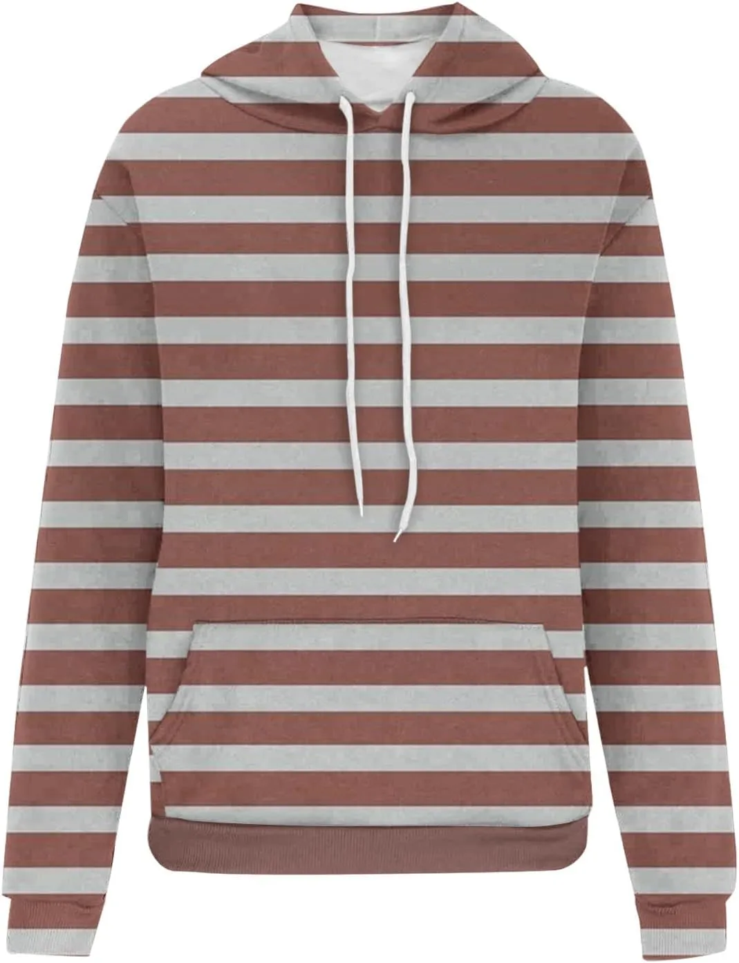 Oversized Striped Hoodies Sweatshirt for Women Trendy Plus Size Sweatshirts with Pockets Casual Loose Pullover Clothe