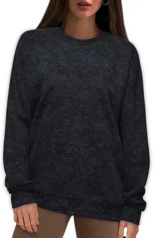 Oversized Sweatshirt for Women Fashion: CrewNeck Causal Basic Fall Clothes Tops Loose Fit Pullove