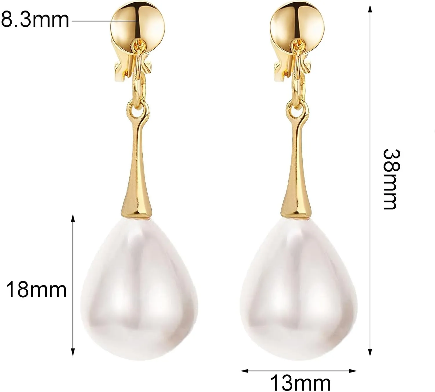 Pearl Drop Earrings for Women Handpicked White Pearl Dangle Earrings Everyday Jewelry Pearl Earrings
