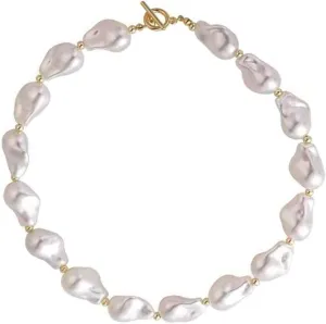Pearl Necklaces for Women Baroque Chunky Pearl Necklaces Dainty Pearl Dangle Necklaces Vintage Pearl Charm Choker Necklaces Birthday Wedding Jewelry