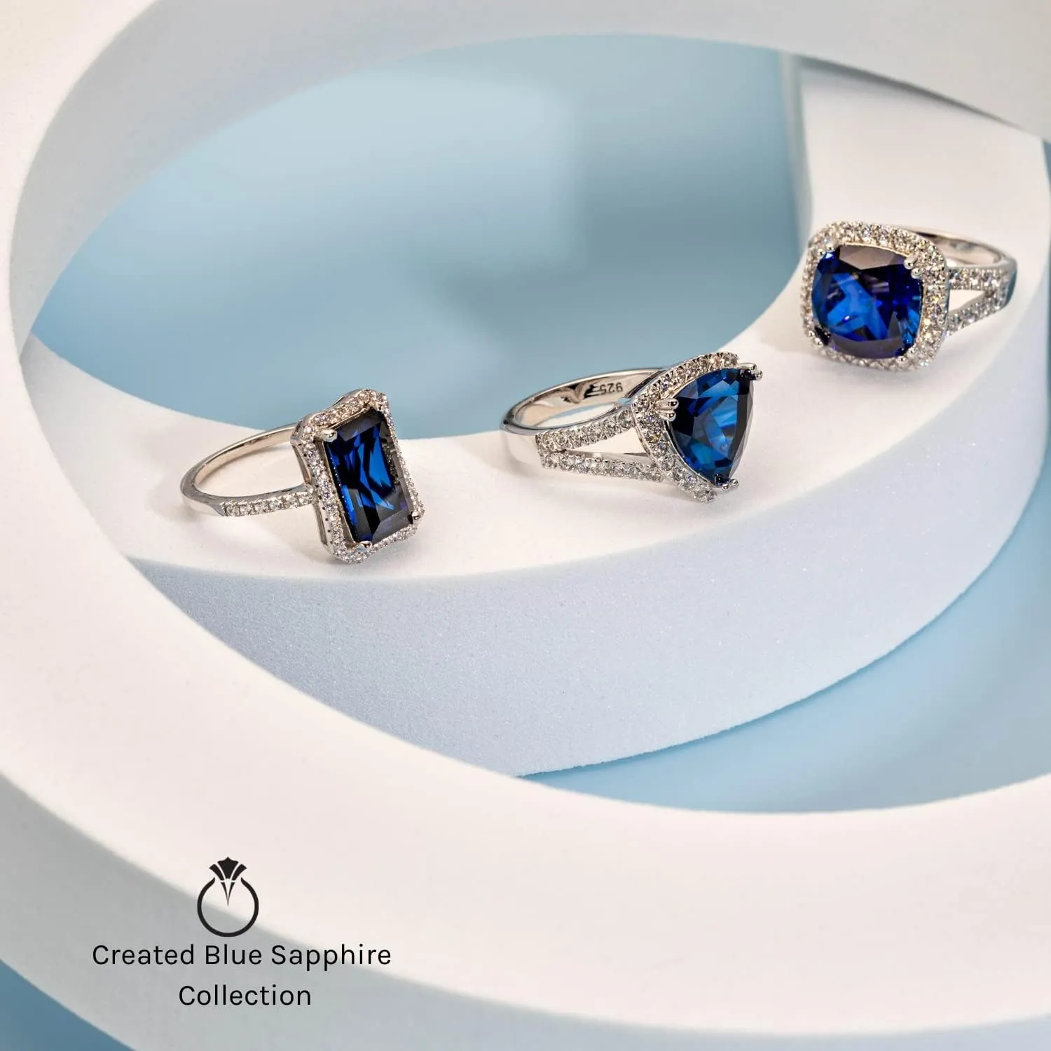 PEORA 925 Sterling Silver Stackable Ring with Created or Simulated Gemstones, 2mm Marquise and Round Band for Women, Sizes 5 to 9