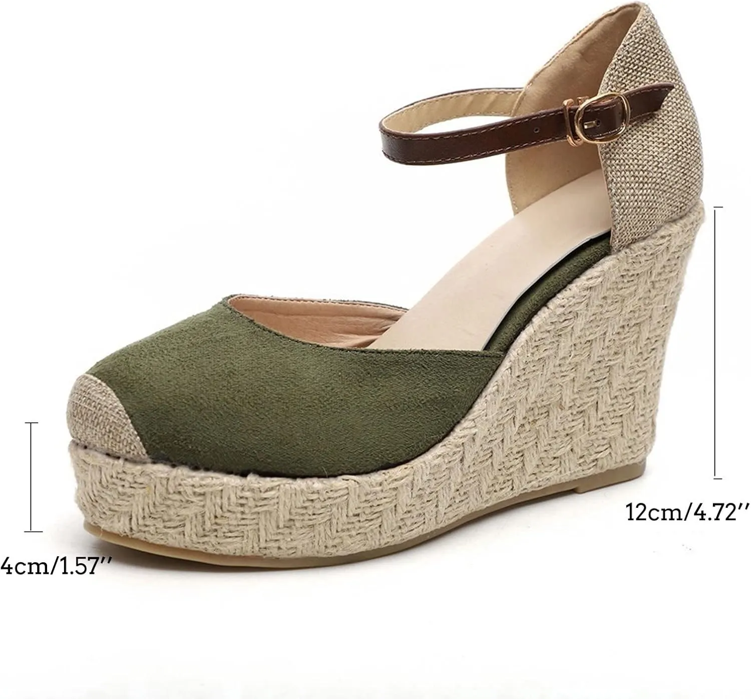 peqiut Casual Sandals Women Wedge Espadrille Sandals for Women Closed Toe Comfortable Beach Sandals Shoes