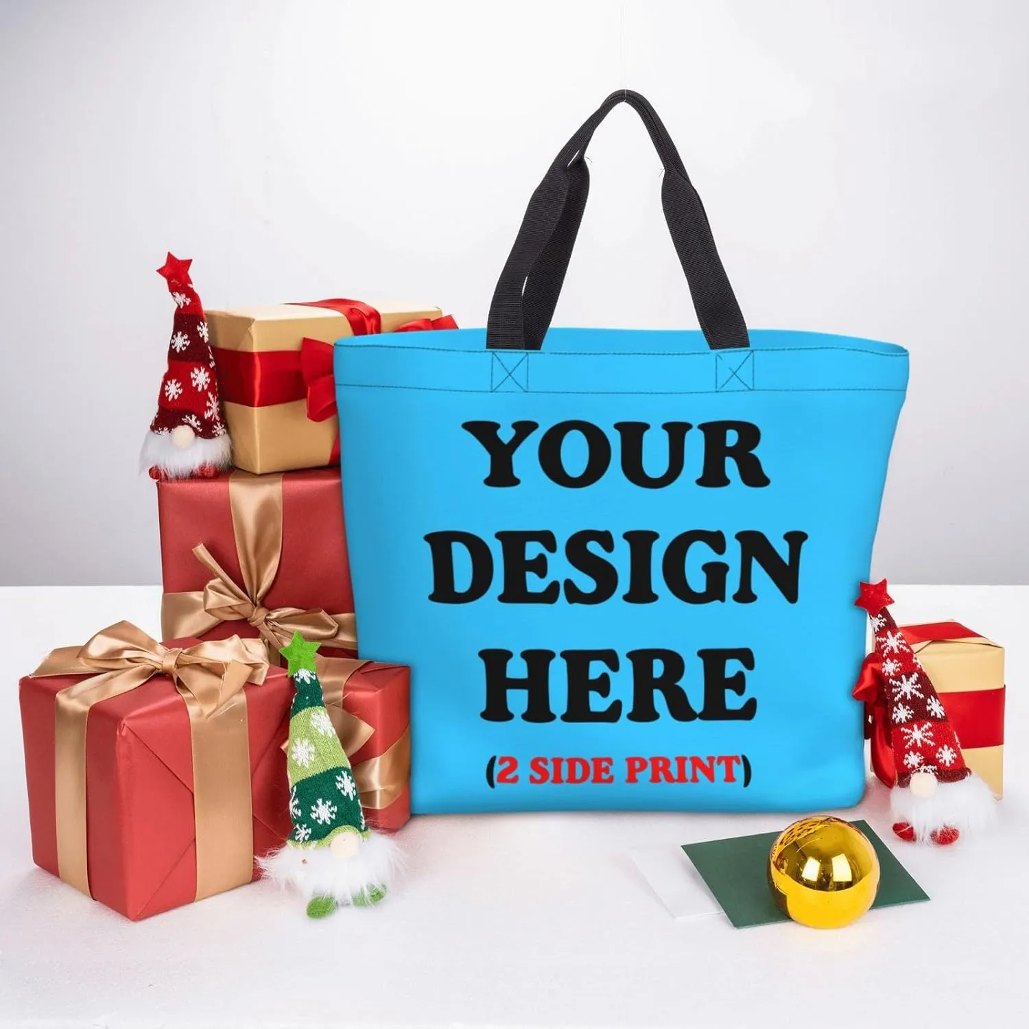 Personalized Custom Tote Bag For Travel, Business, Shopping - Add Your Design - Shoulder Bag For Women