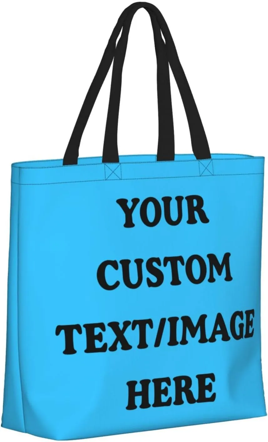 Personalized Custom Tote Bag For Travel, Business, Shopping - Add Your Design - Shoulder Bag For Women