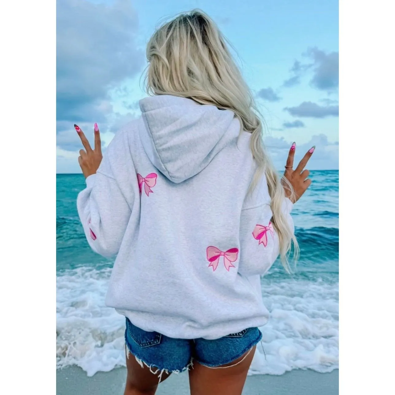 Pink Bow Hoodie
