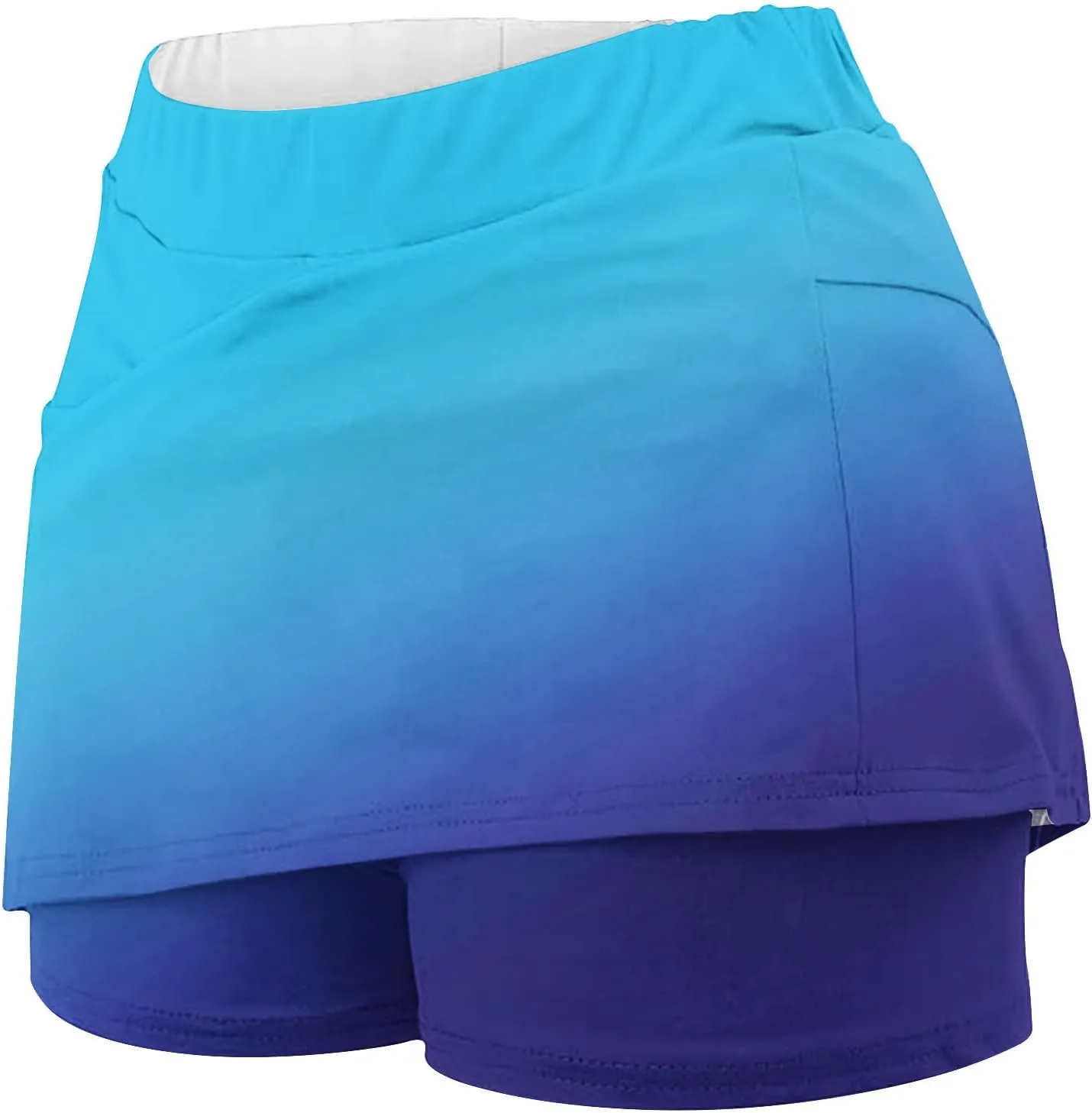Plus Size Skorts for Women Built-in Shorts High Waist Workout Tennis Skirts 2025 Trendy Tie-Dye Print Athletic Shorts