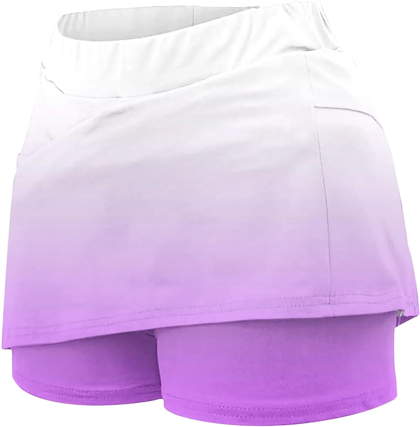 Plus Size Skorts for Women Built-in Shorts High Waist Workout Tennis Skirts 2025 Trendy Tie-Dye Print Athletic Shorts