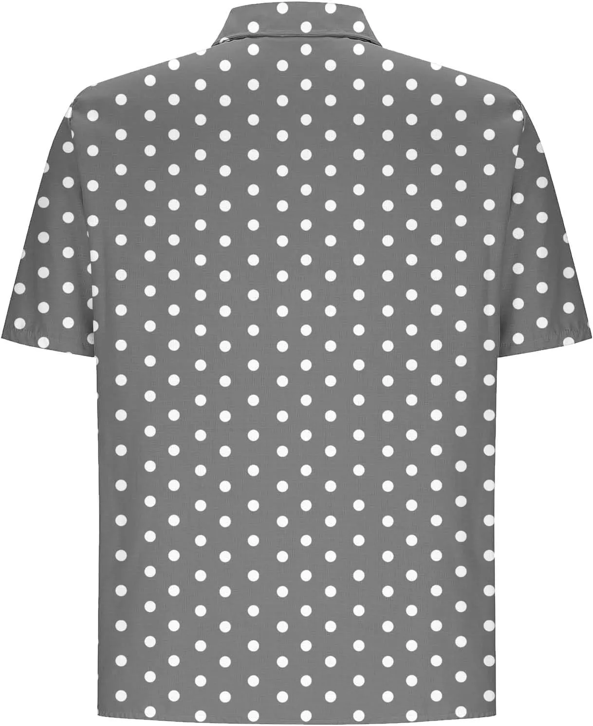 Polka Dot Shirts for Men Roll Up Short Sleeve Cotton Linen Button Down Shirt Casual Stylish Summer Hawaiian Beach Top