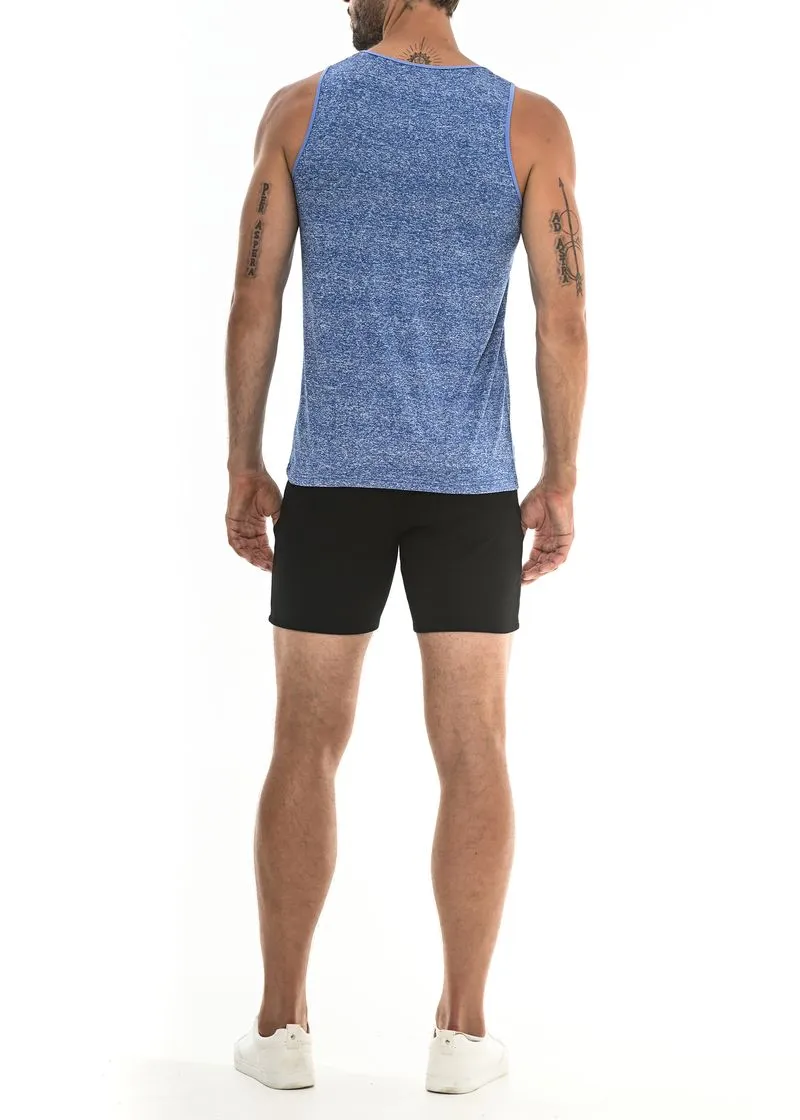 REEF BLUE SPACE DYE MESH PERFORMANCE TANK TOP ST-261