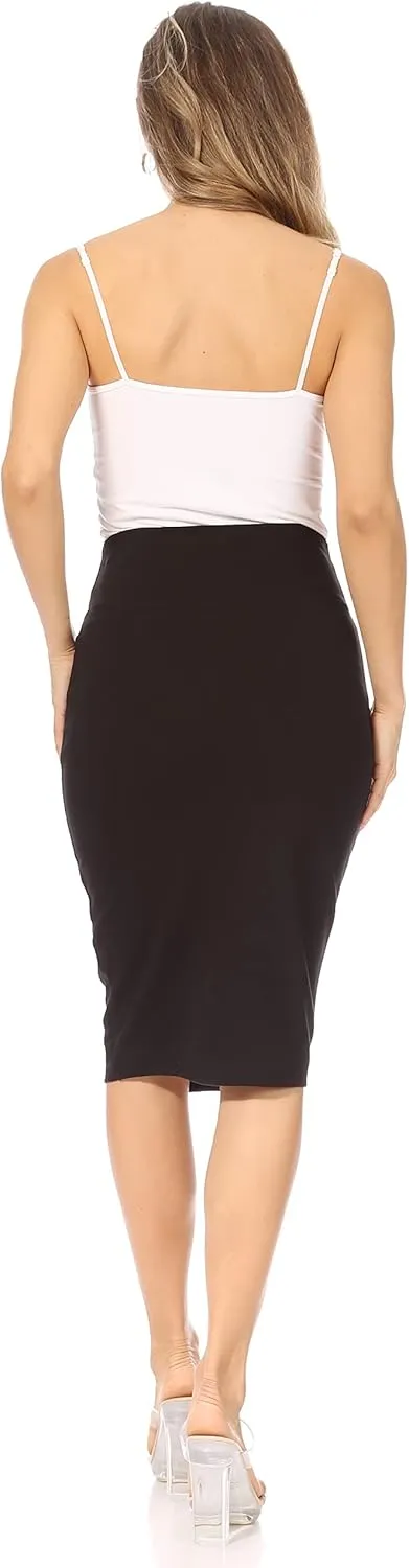 Reg and Plus Size Pencil Skirts for Women Below The Knee. Work,Weekends,Date Nights,Sexy Office Business Bodycon Skirts