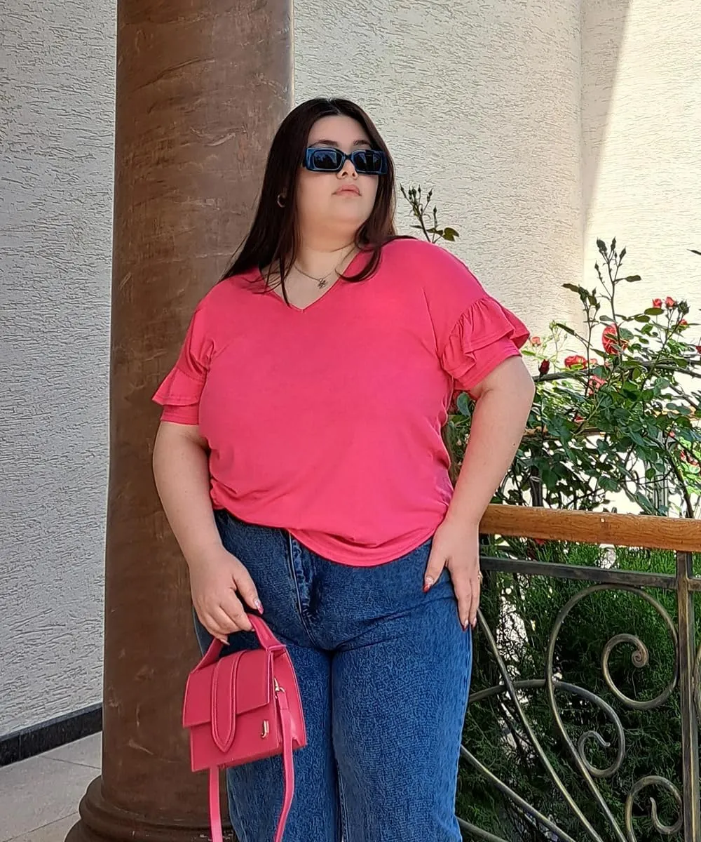 RITERA Plus Size Top For Womens Short Sleeve Shirt Casual Loose Tunic Blouse XL-5XL