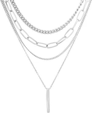 Sacina Layered Bar Necklaces, Chunky Chain Necklaces, Grunge Necklace, Emo Necklaces, Gothic Necklace, Punk Necklace, Christmas Jewelry Gift for Women