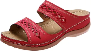 Sandals Women Open Toe Cross Strap Comfortable Walking Womens Sandals Flats Summer Dress Orthopedic Platform Sandals