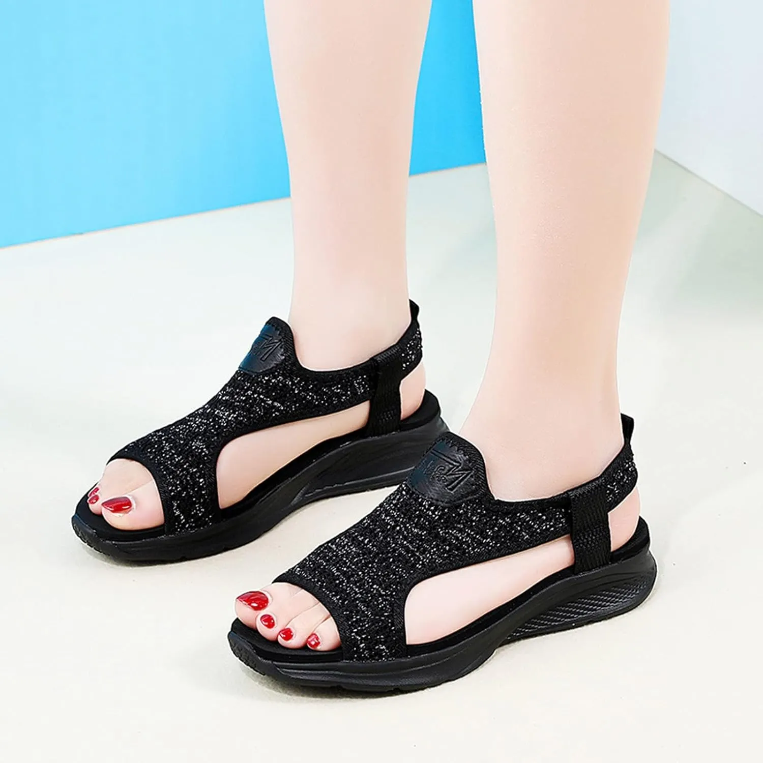 Sandals Women Platform Sandals Womens Ankle Strap Orthopedic Arch Support Slides Footwear
