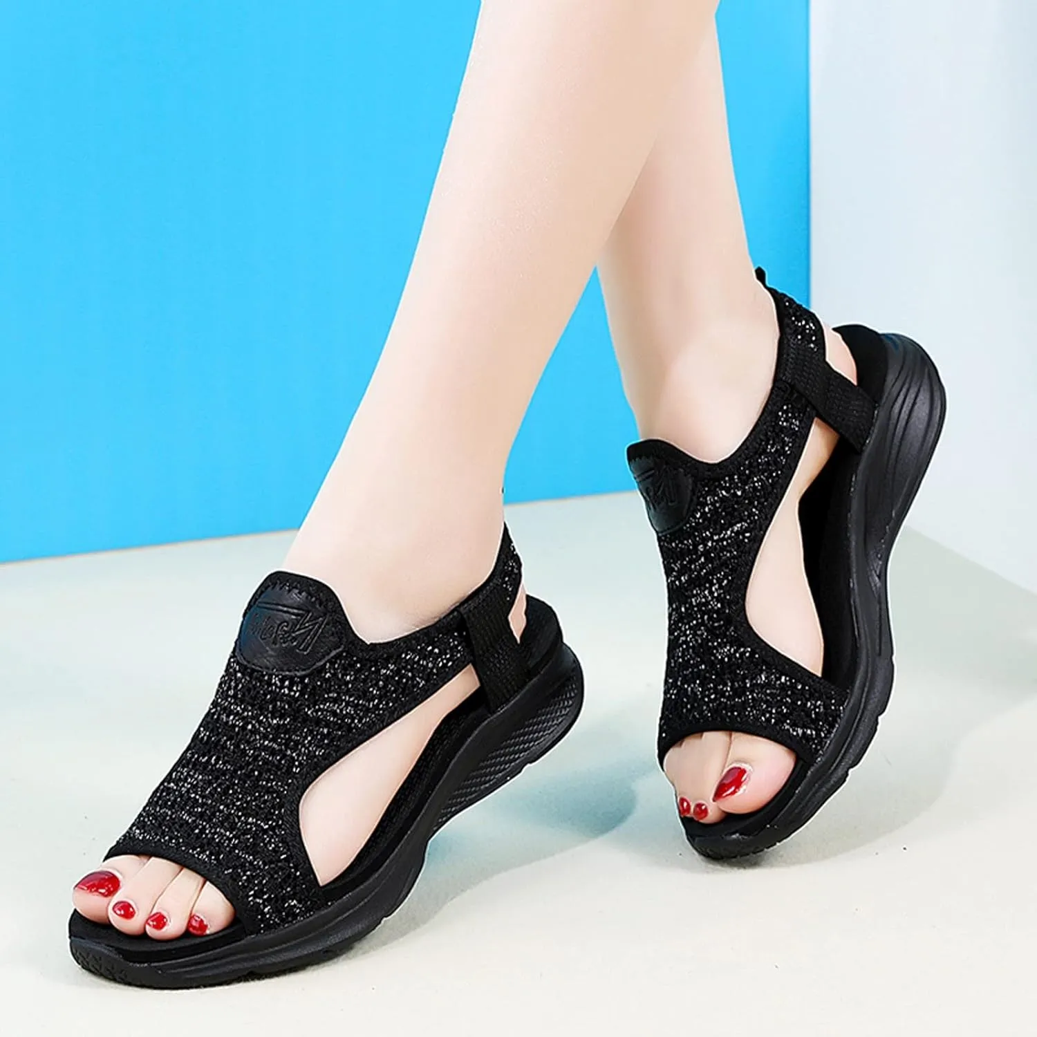 Sandals Women Platform Sandals Womens Ankle Strap Orthopedic Arch Support Slides Footwear