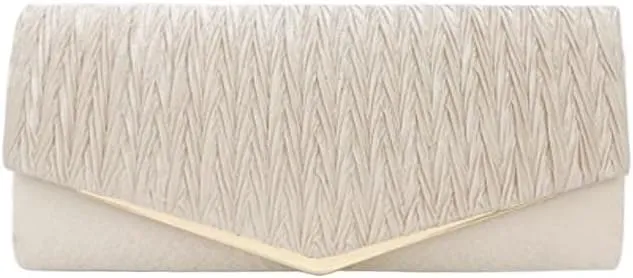 Satin Gold Evening Bag European American Women Clutch Purses