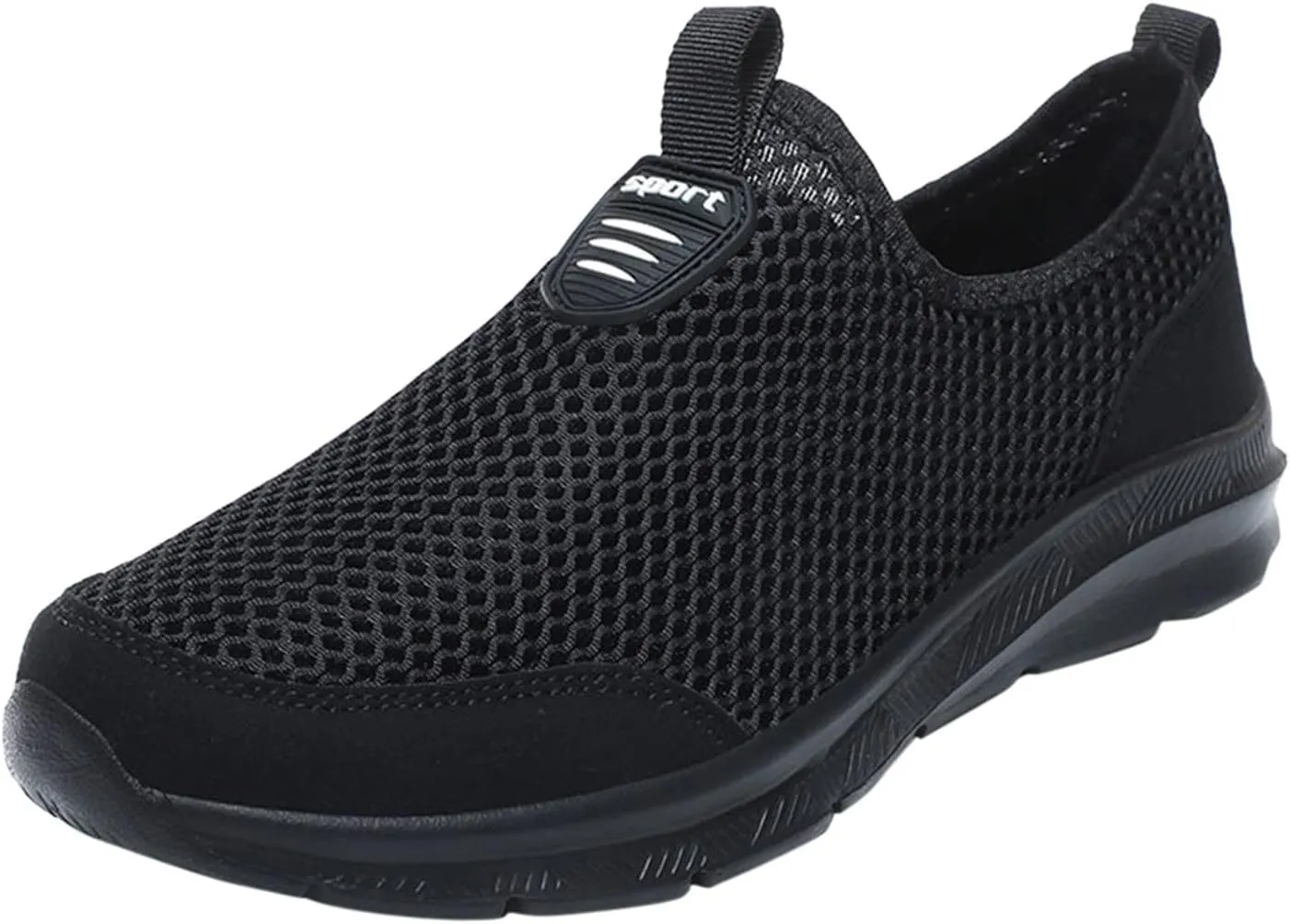 SBGMoSJ Walking Sneakers for Women Wide Width Women Slip On Sneakers Memory Foam Black Shoes Women Casual Slip On Casual Sneakers for Women 2023 Black Slip On Tennis Shoes Ladies