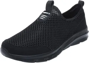 SBGMoSJ Walking Sneakers for Women Wide Width Women Slip On Sneakers Memory Foam Black Shoes Women Casual Slip On Casual Sneakers for Women 2023 Black Slip On Tennis Shoes Ladies