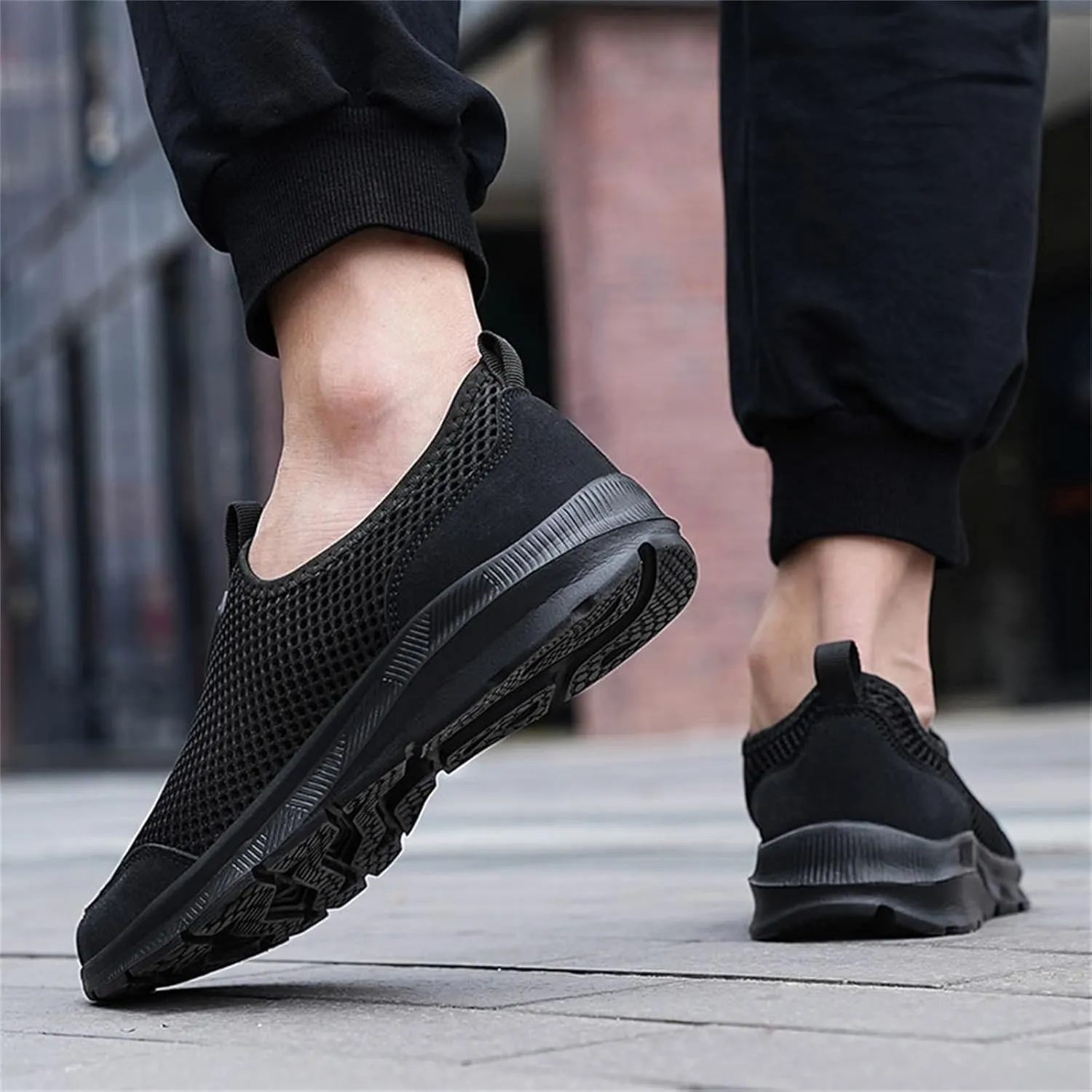 SBGMoSJ Walking Sneakers for Women Wide Width Women Slip On Sneakers Memory Foam Black Shoes Women Casual Slip On Casual Sneakers for Women 2023 Black Slip On Tennis Shoes Ladies