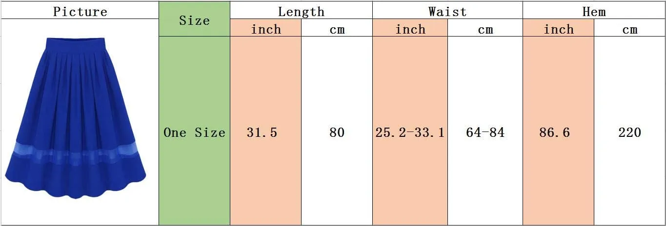 SEMATOMALA Women's Chiffon Pleated High Waist Elastic Waist A-Line Swing Flared Midi Skirt Elegant Party Wear to Work Skirts