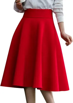 SEMATOMALA Women's Vintage Pleated Floral Printed A-line Swing High Waisted Party Cocktail Elegant Midi Tea Skirt