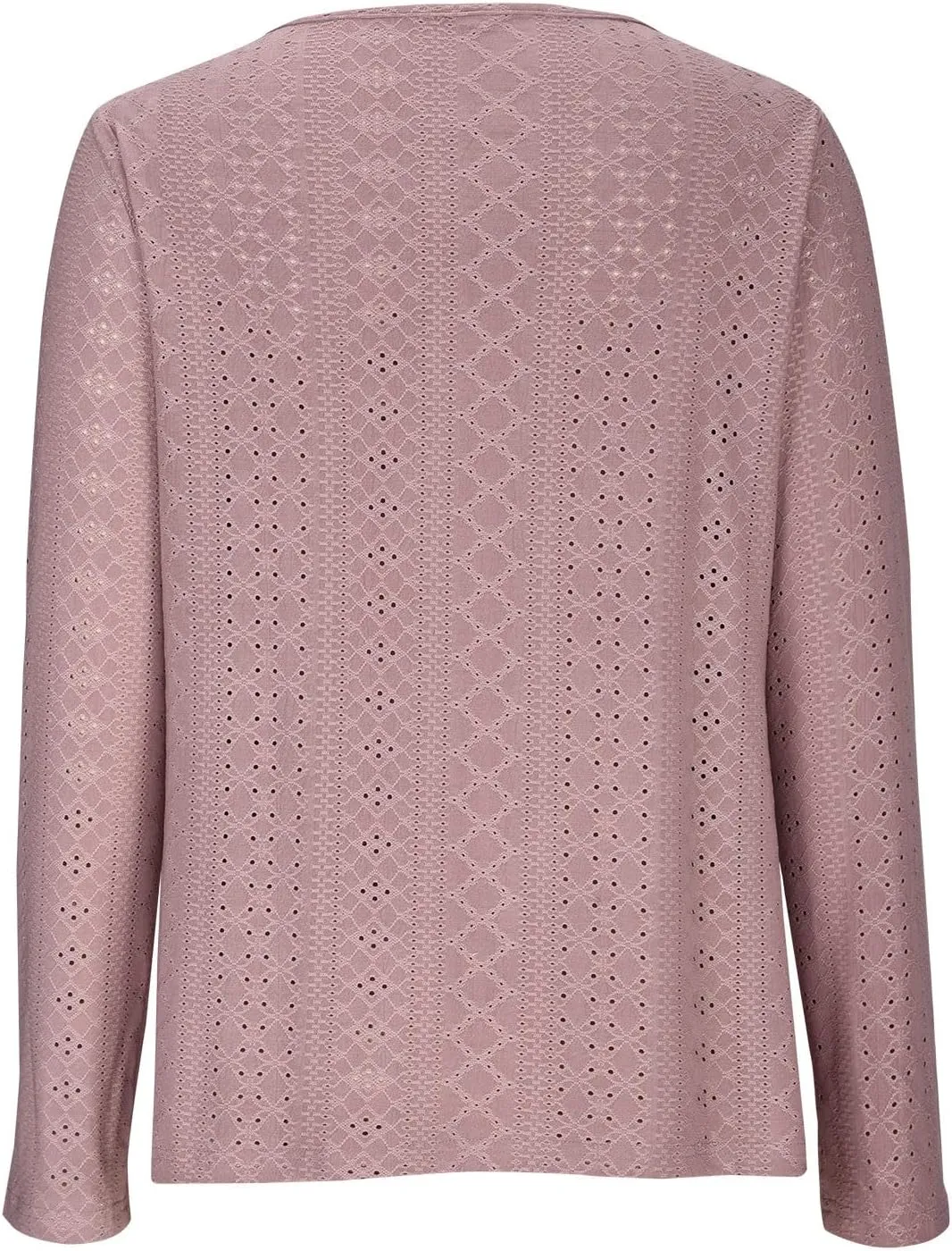 Sexy Elegant Long Sleeve Tops For Women Dressy Casual Button Down Eyelet Tunic Shirts Fall Fashion Work Blouse