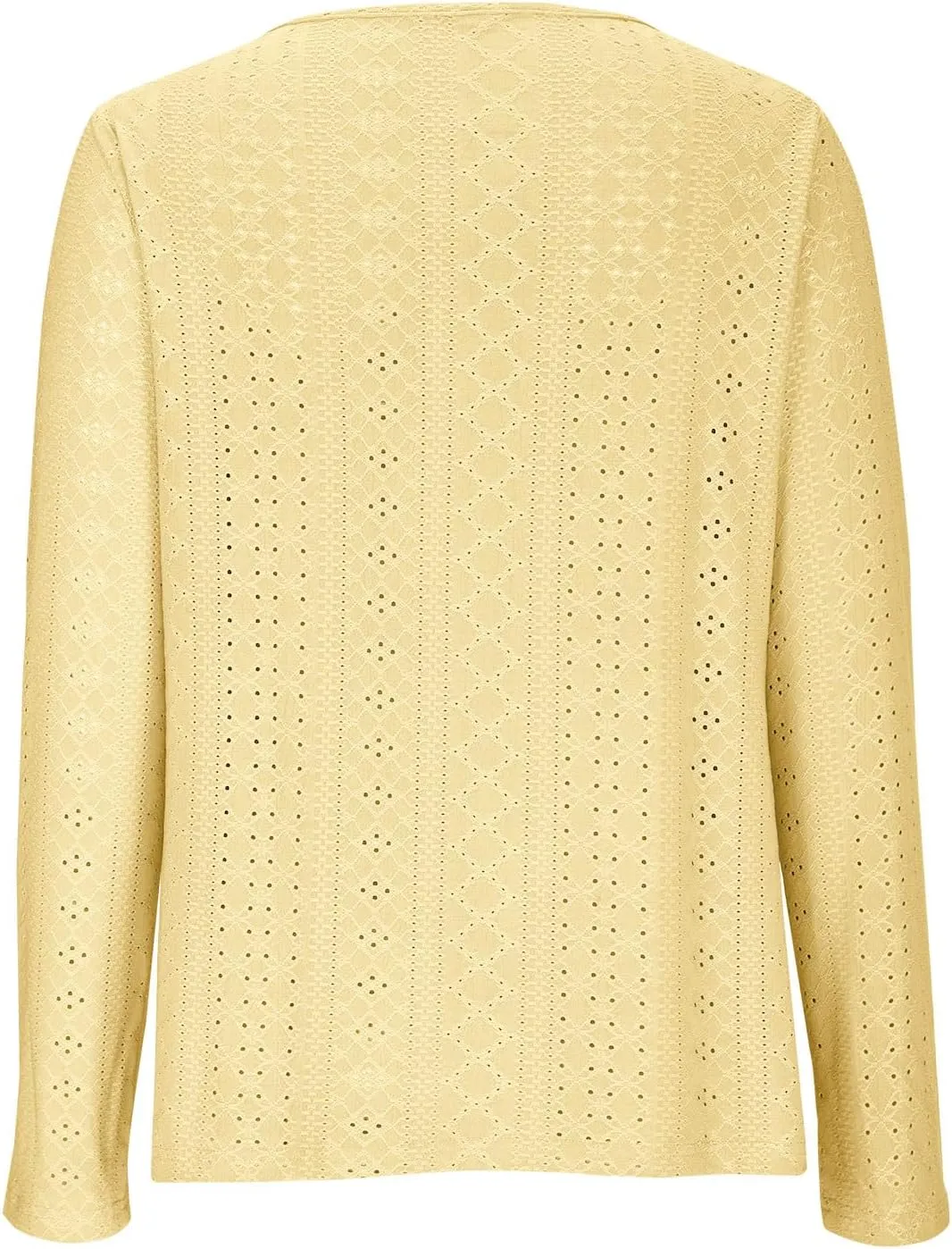 Sexy Elegant Long Sleeve Tops For Women Dressy Casual Button Down Eyelet Tunic Shirts Fall Fashion Work Blouse