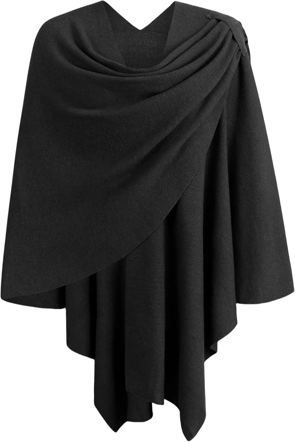 Shawls and Wraps for Evening Dresses, Shawl Wraps for Women,Ponchos for Women, Sweater Shawl (Black,One Size)