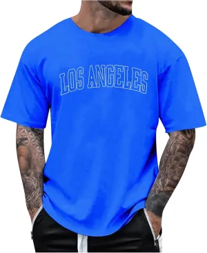 Shirts for Men Crew Neck Casual Breathable Athletic Regular Fit Outdoor Tees True Comfort Trendy Tops