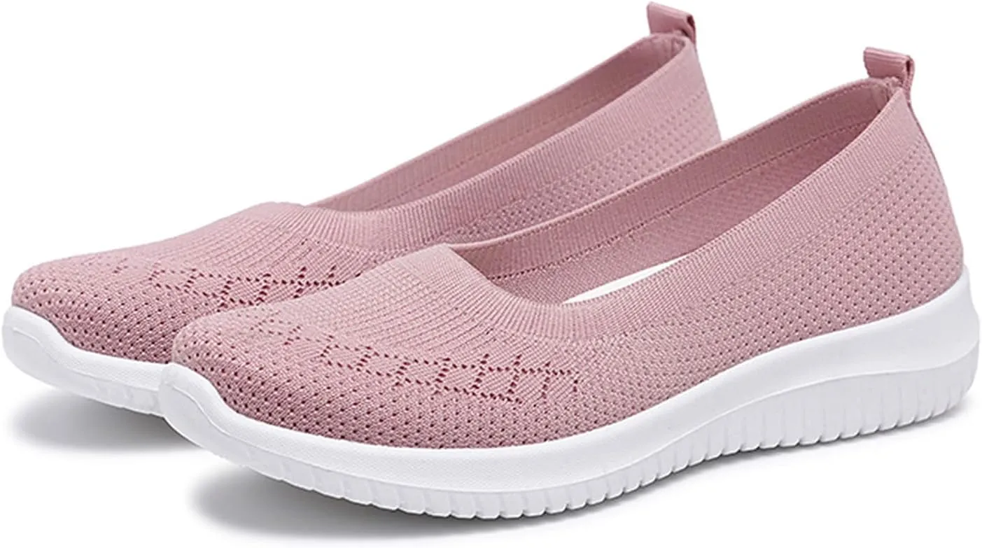 Sneakers for Women Athletic Walking Shoes Slip On Casual Mesh-Comfortable Tennis Workout Sneakers Arch Support Non Slip Work Shoes Casual Lightweight Tennis Workout Shoes Running Jogging Shoes