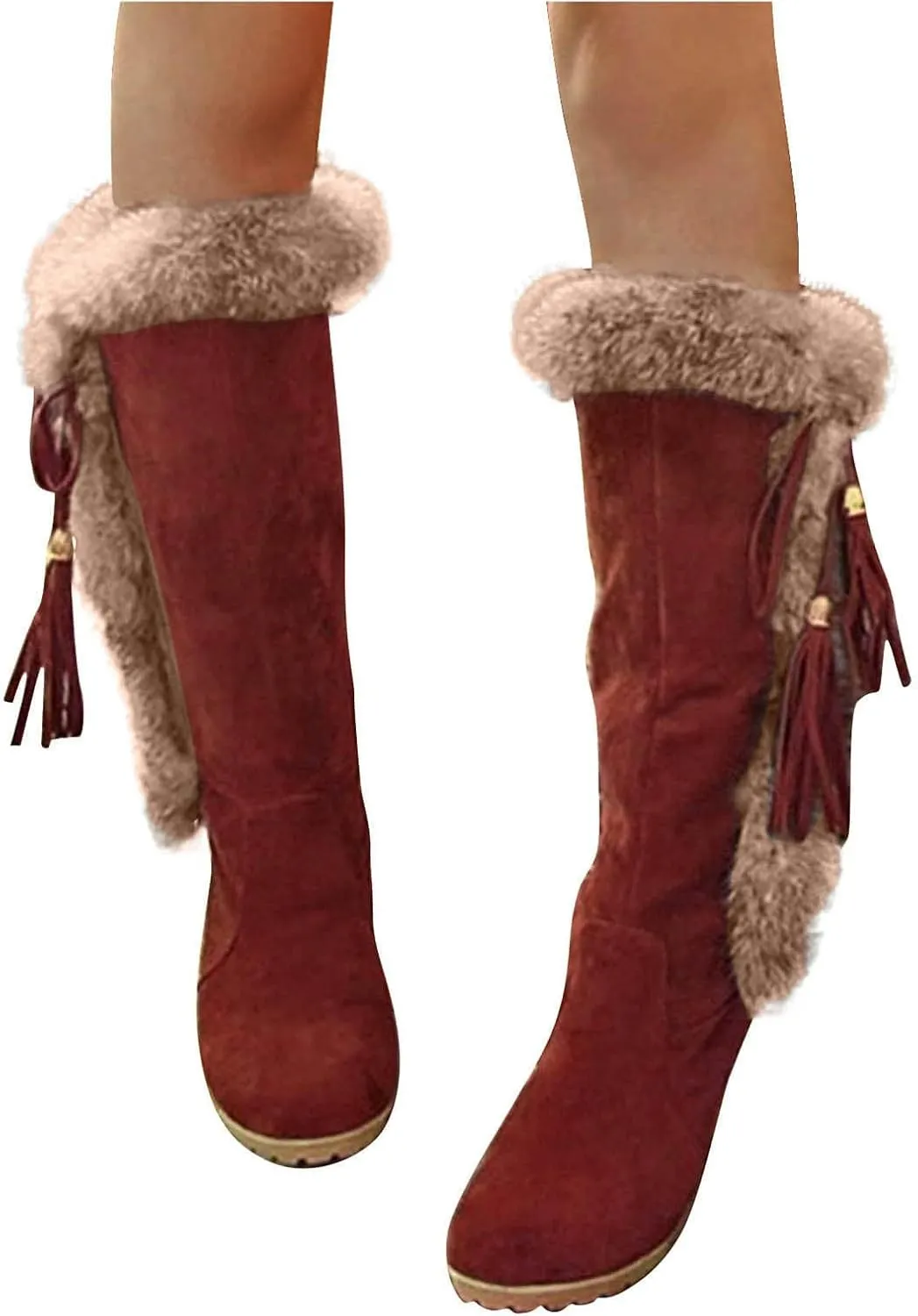 Snow Boots for Women 2023 Trendy Winter Boots for Women Waterproof Snow Size 10 Womens Size 10 1/2 Wide Winter Boots Outdoor Slippers Boots for Women Waterproof Winter Boot for Women Lightweight