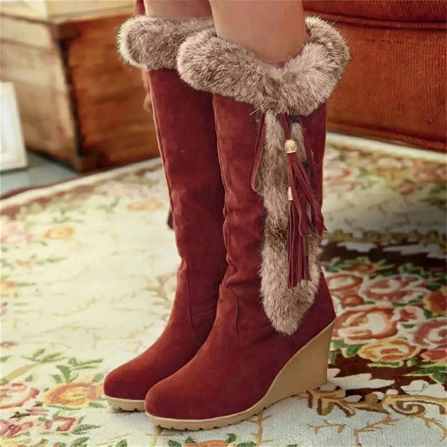 Snow Boots for Women 2023 Trendy Winter Boots for Women Waterproof Snow Size 10 Womens Size 10 1/2 Wide Winter Boots Outdoor Slippers Boots for Women Waterproof Winter Boot for Women Lightweight
