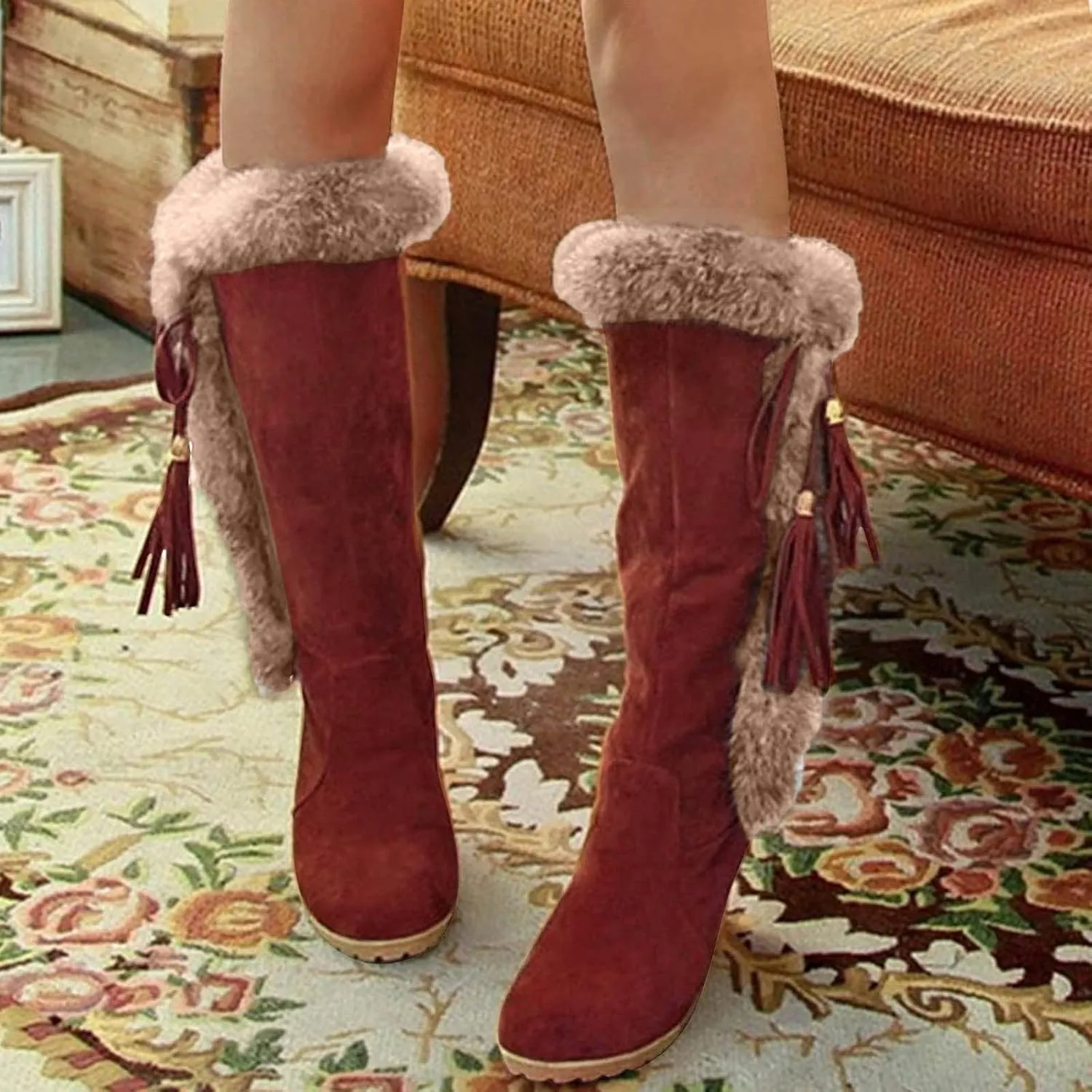 Snow Boots for Women 2023 Trendy Winter Boots for Women Waterproof Snow Size 10 Womens Size 10 1/2 Wide Winter Boots Outdoor Slippers Boots for Women Waterproof Winter Boot for Women Lightweight
