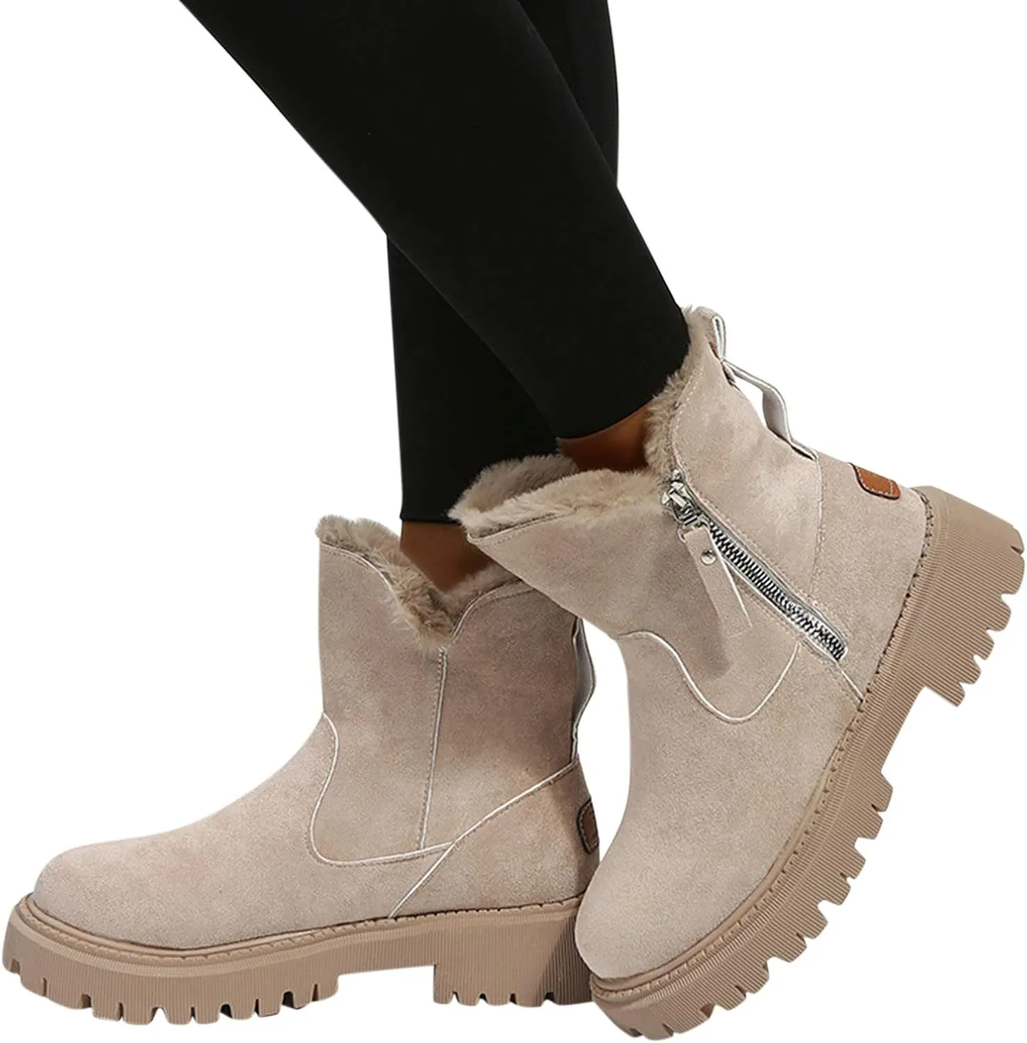 Snow Boots for Women Cute High Ankle Snow Boots Size 9 Wide for Women Extra Wide Width Winter Boots for Women Plus Size Snowboard Boots Women Botas De Invierno Para Mujer Elegantes Cortos