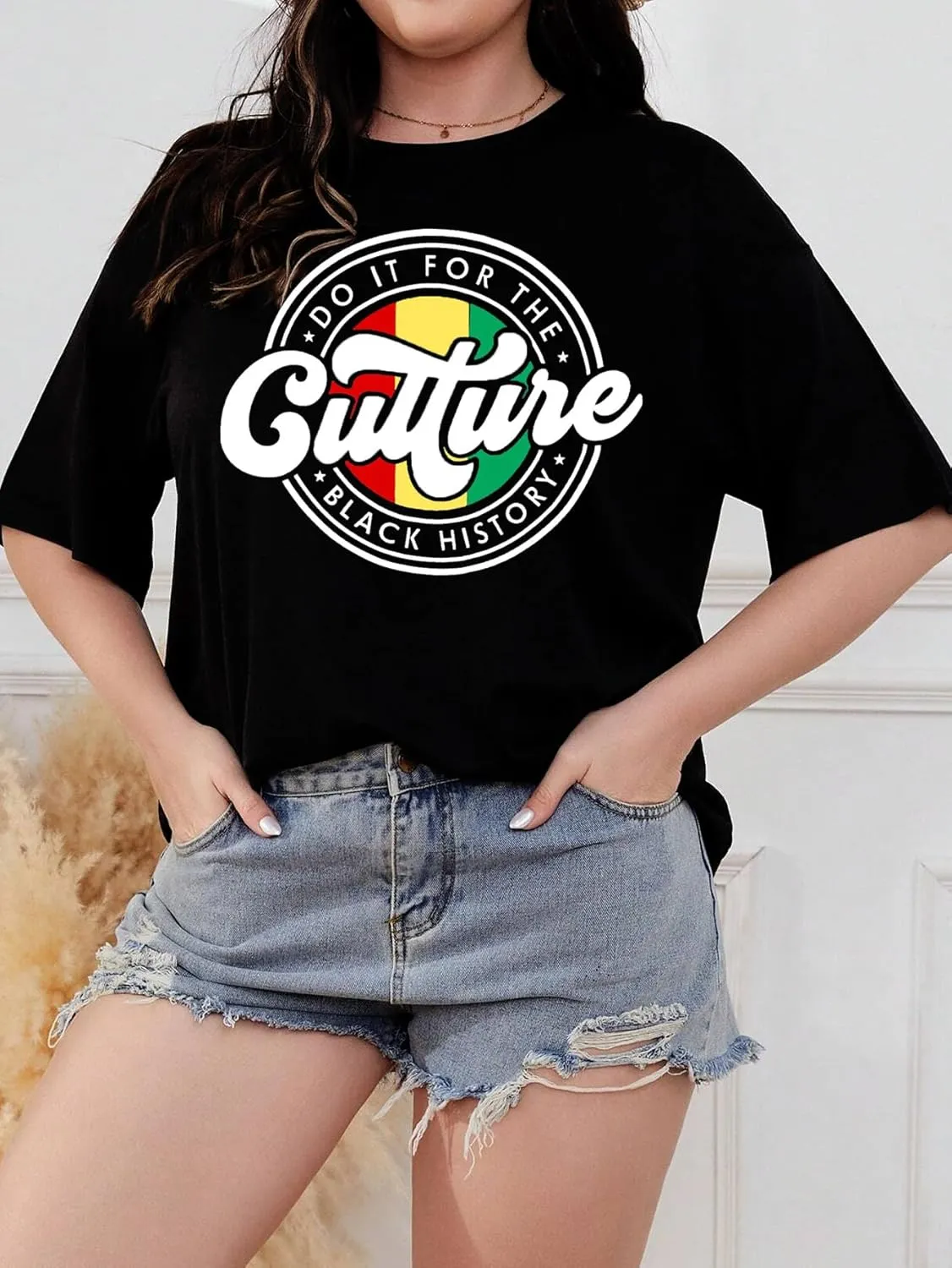 SODSHY Women's Plus Size Juneteenth Shirt Black History Month T-Shirts