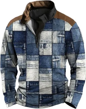 St. Patrick's Day Long Sleeve Poloo Shirts for Men 2024 Sweater Corduroy Men's Jacket Mens Long Sleeve Shirts Long