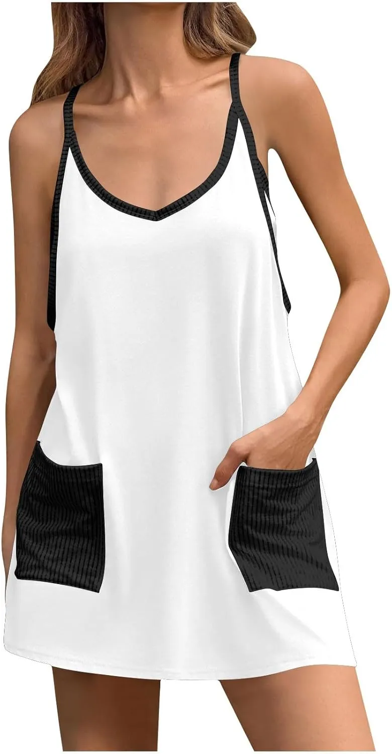 Summer Rompers for Women 2025 Loose Casual Dressy Sleeveless Baggy Harem Pants Jumpers Trendy Summer Outfits
