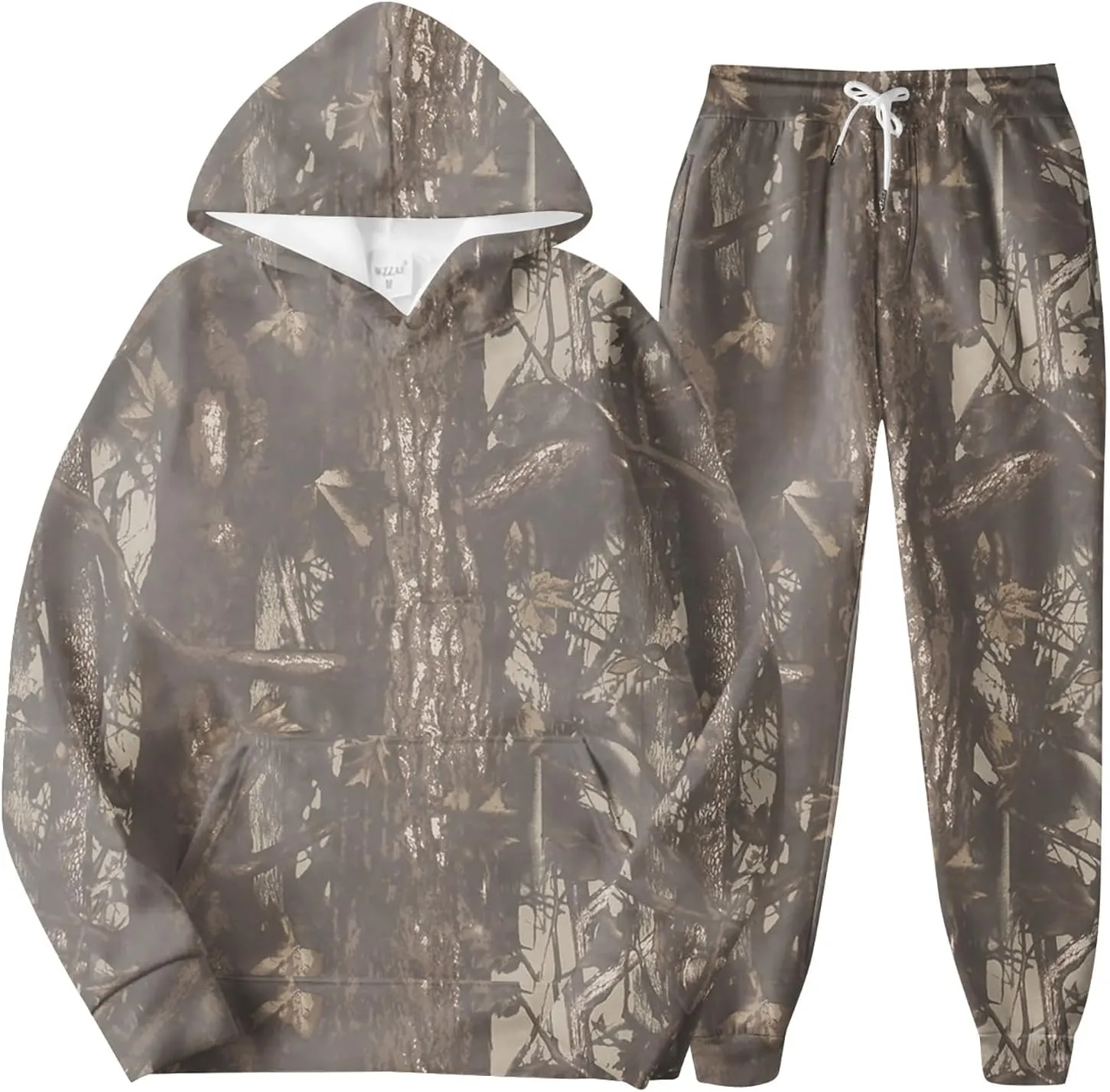 Sweat Suits for Womens Camo Hoodie 2 Piece Long Sleeve Camo Sweatshirt Wide Leg Sweatpants Track Suit Y2k Hoodies