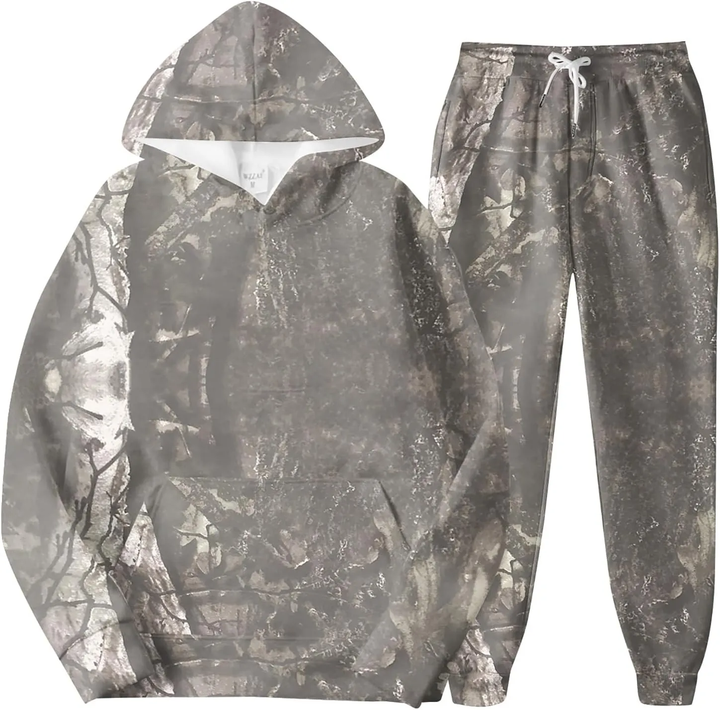 Sweat Suits for Womens Camo Hoodie 2 Piece Long Sleeve Camo Sweatshirt Wide Leg Sweatpants Track Suit Y2k Hoodies