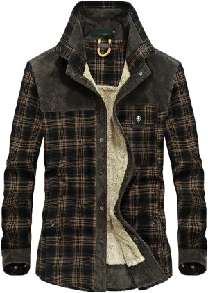 Sweatshirts for Men,Men's Button Down Regular Fit Long Sleeve Plaid Flannel Casual Shirts Men's Cotton Flannel Shirt Top