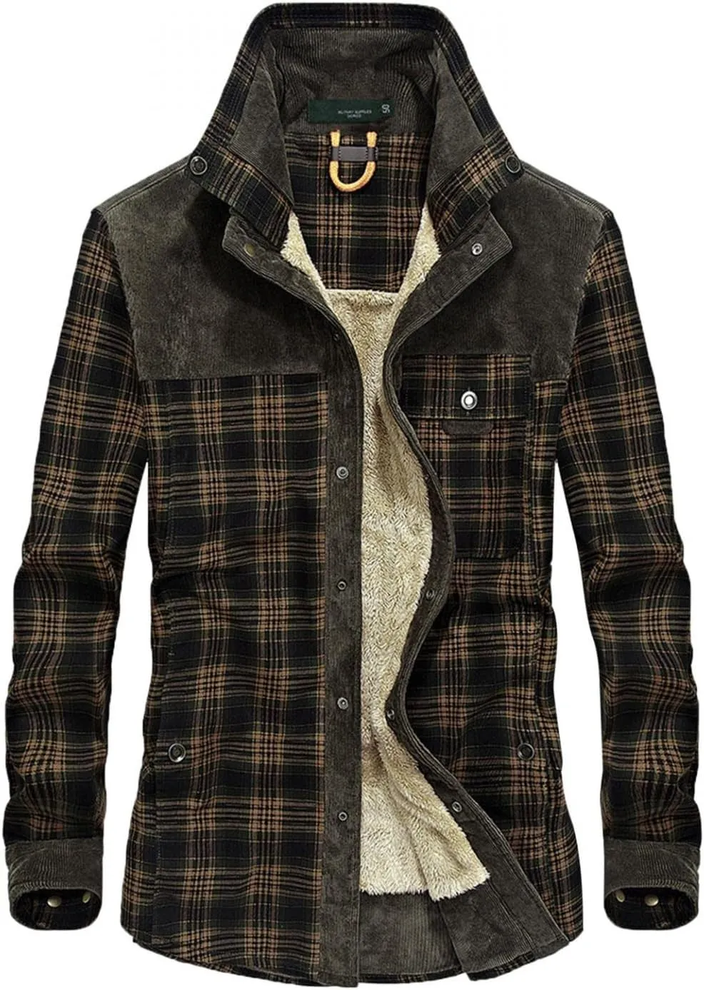 Sweatshirts for Men,Men's Button Down Regular Fit Long Sleeve Plaid Flannel Casual Shirts Men's Cotton Flannel Shirt Top