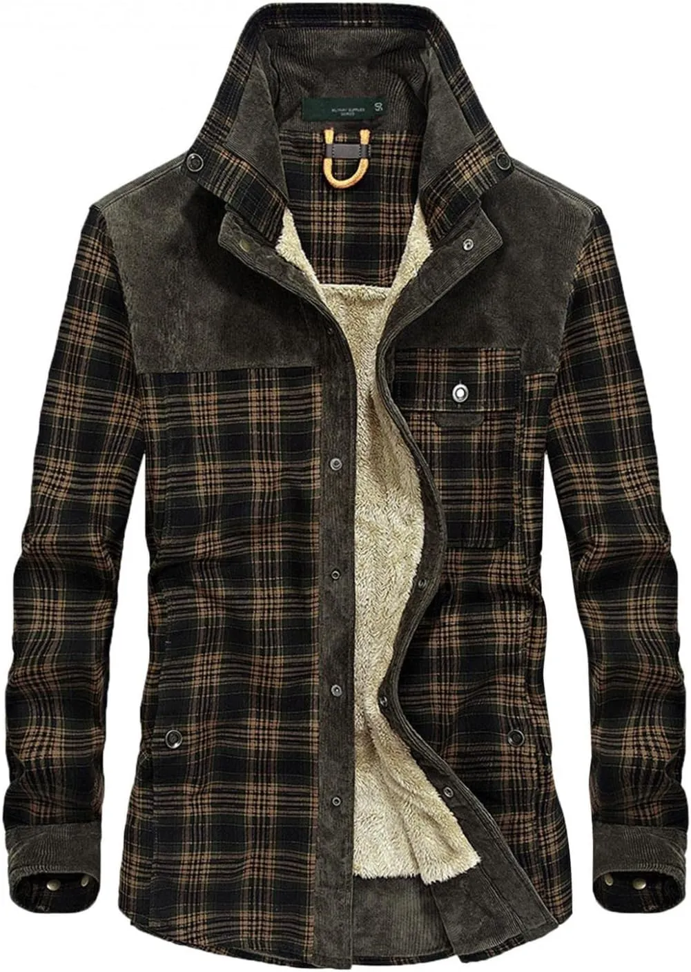 Sweatshirts for Men,Men's Button Down Regular Fit Long Sleeve Plaid Flannel Casual Shirts Men's Cotton Flannel Shirt Top