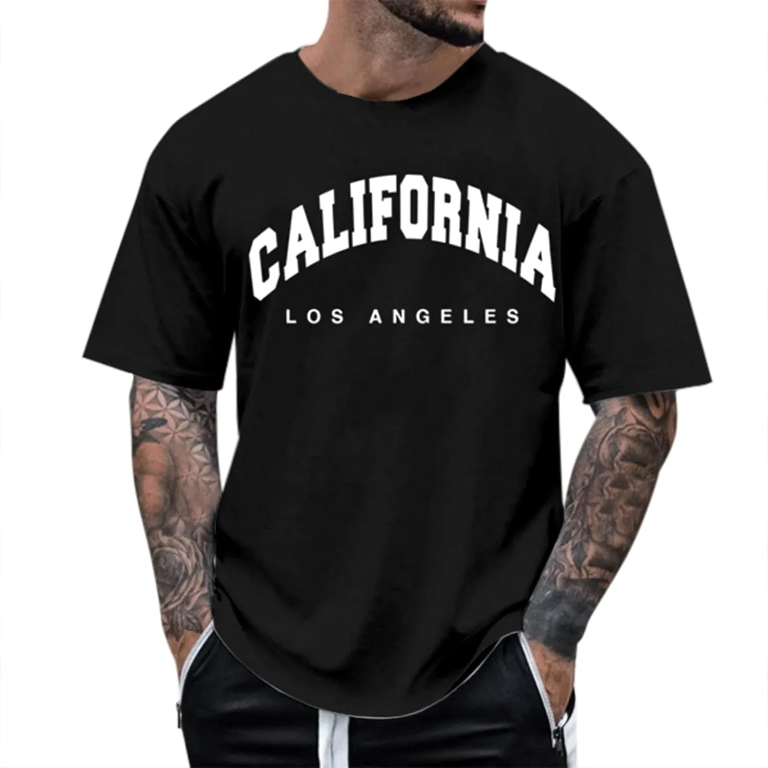 T Shirts for Men Short Sleeve Breathable Casual Outdoor Lightweight Classic Fit Tees True Comfort Trendy Tops