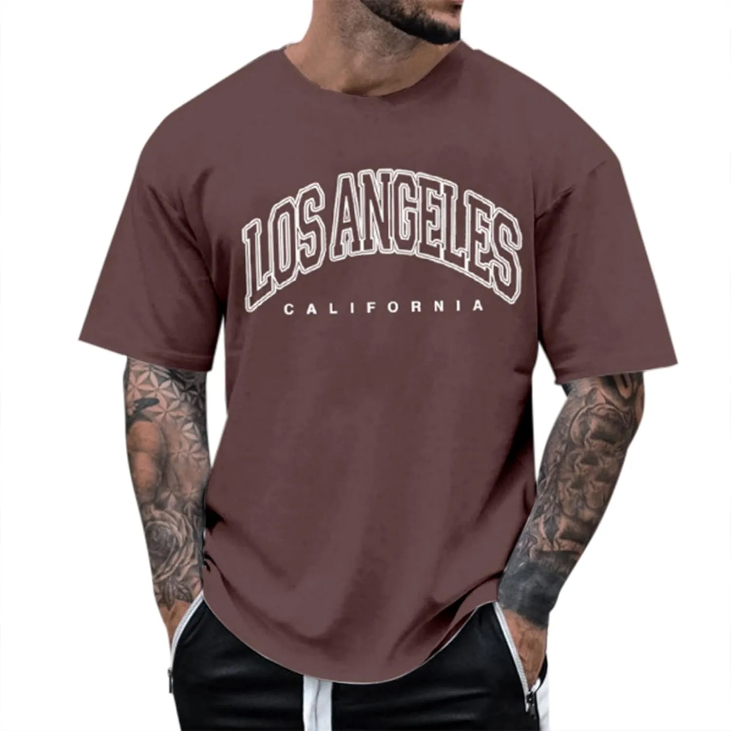 T Shirts for Men Short Sleeve Breathable Casual Outdoor Lightweight Classic Fit Tees True Comfort Trendy Tops