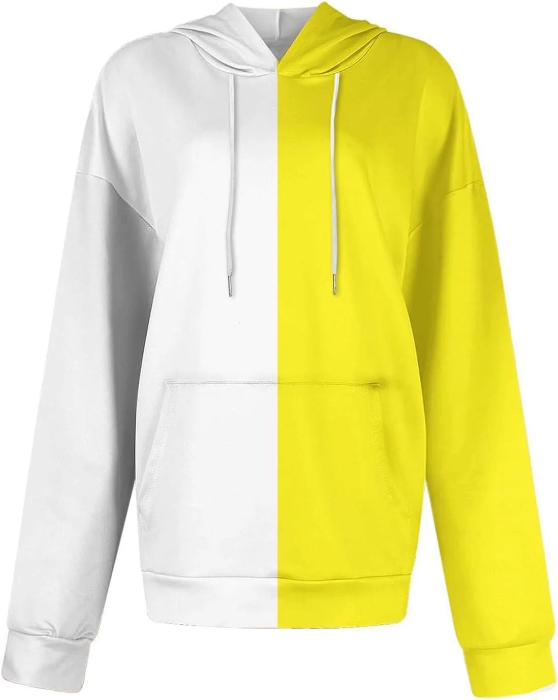TANGNADE Women's Fall Hoodies Casual Trendy Long Sleeve Sweatshirt Drawstring Hooded Pullover Tops Pocket Workout Blouse