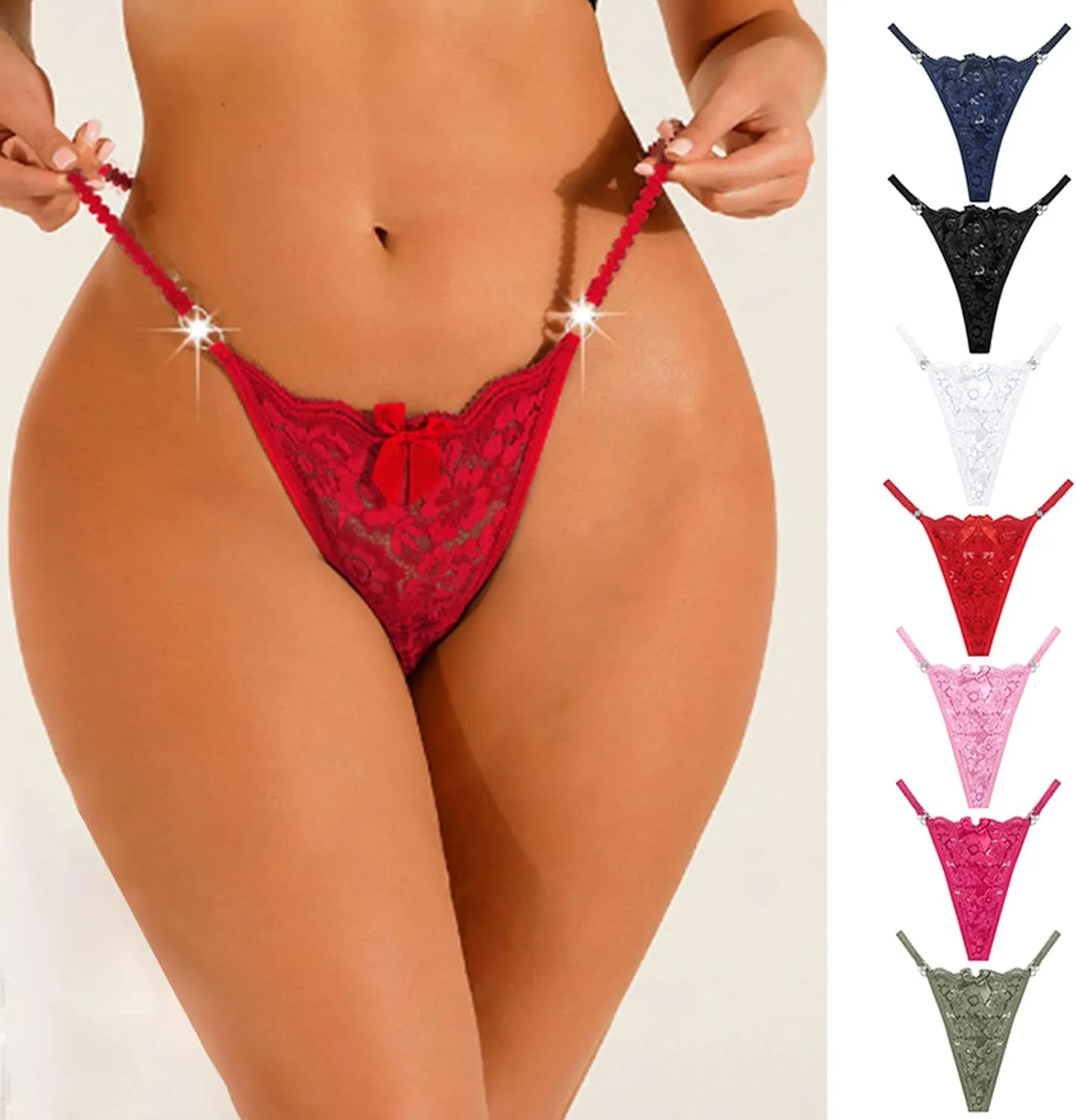 Thongs for Women Low Rise No Line Thong Seamless Panties Breathable Comfortable Thong Panty Underwear