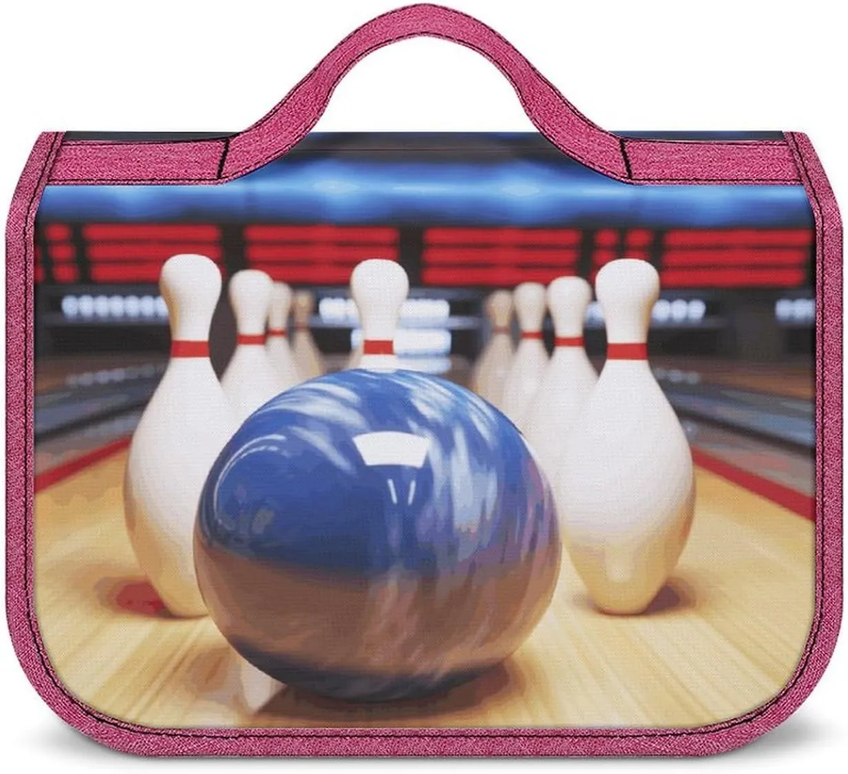 Toiletry Bags, Bowling Print Toiletry Bags,travel Makeup Bag with Hanging Hook Suitable for Toiletries,travel Essentials